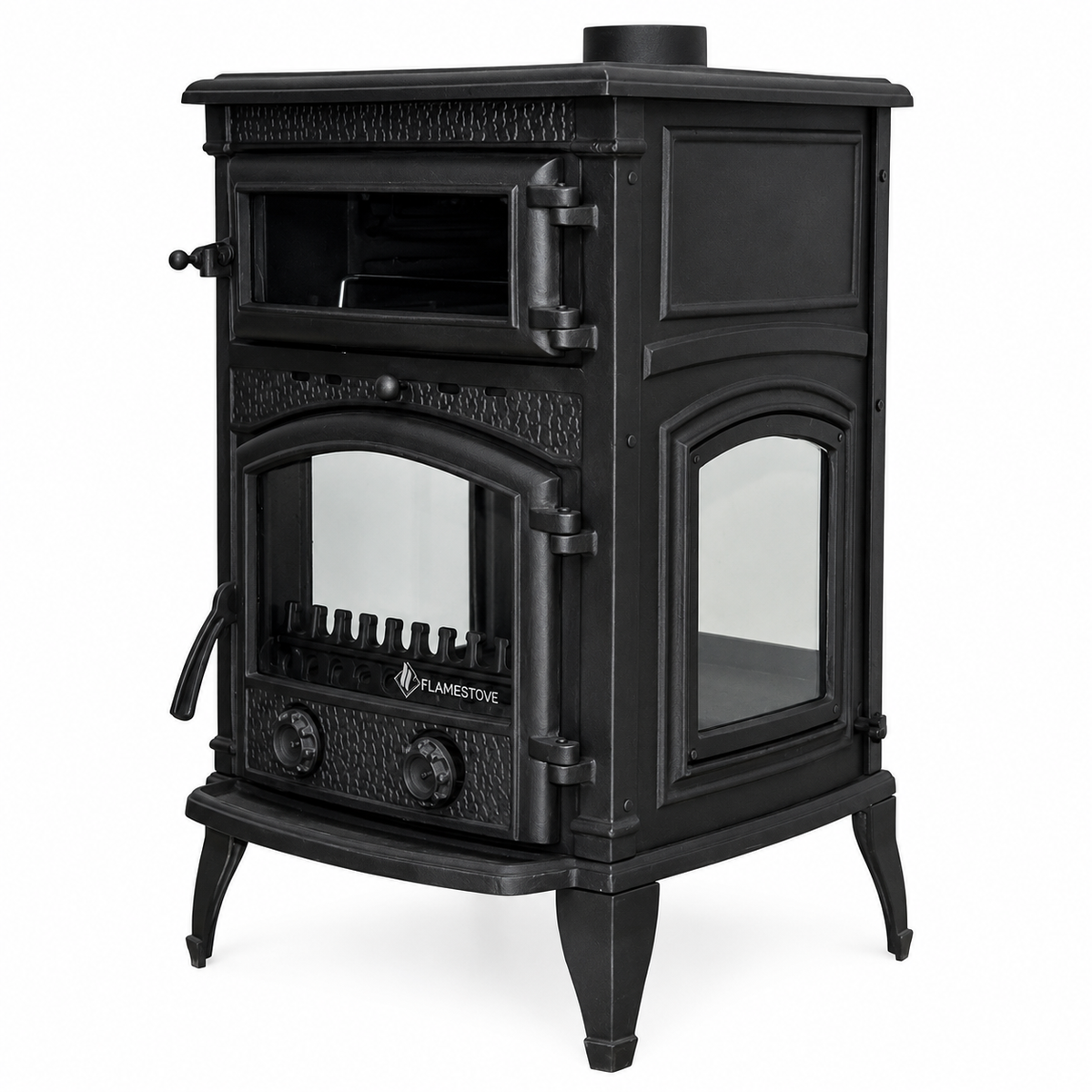 FRS-012 Fire Stove Sirius Maxi 4 Fırınlı Döküm Soba: Yüksek Verimli Odun Kömür Isıtıcı