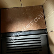 Fire Stove S1 - Çelik Yüksek Verimli Katı Yakıt Sobası, Ateş Tuğlalı, Schott Robax Camlı