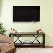 Çok Amaçlı Modern Kahve Rengi Konsol TV Ünitesi Şık Fonksiyonel Metal MDF