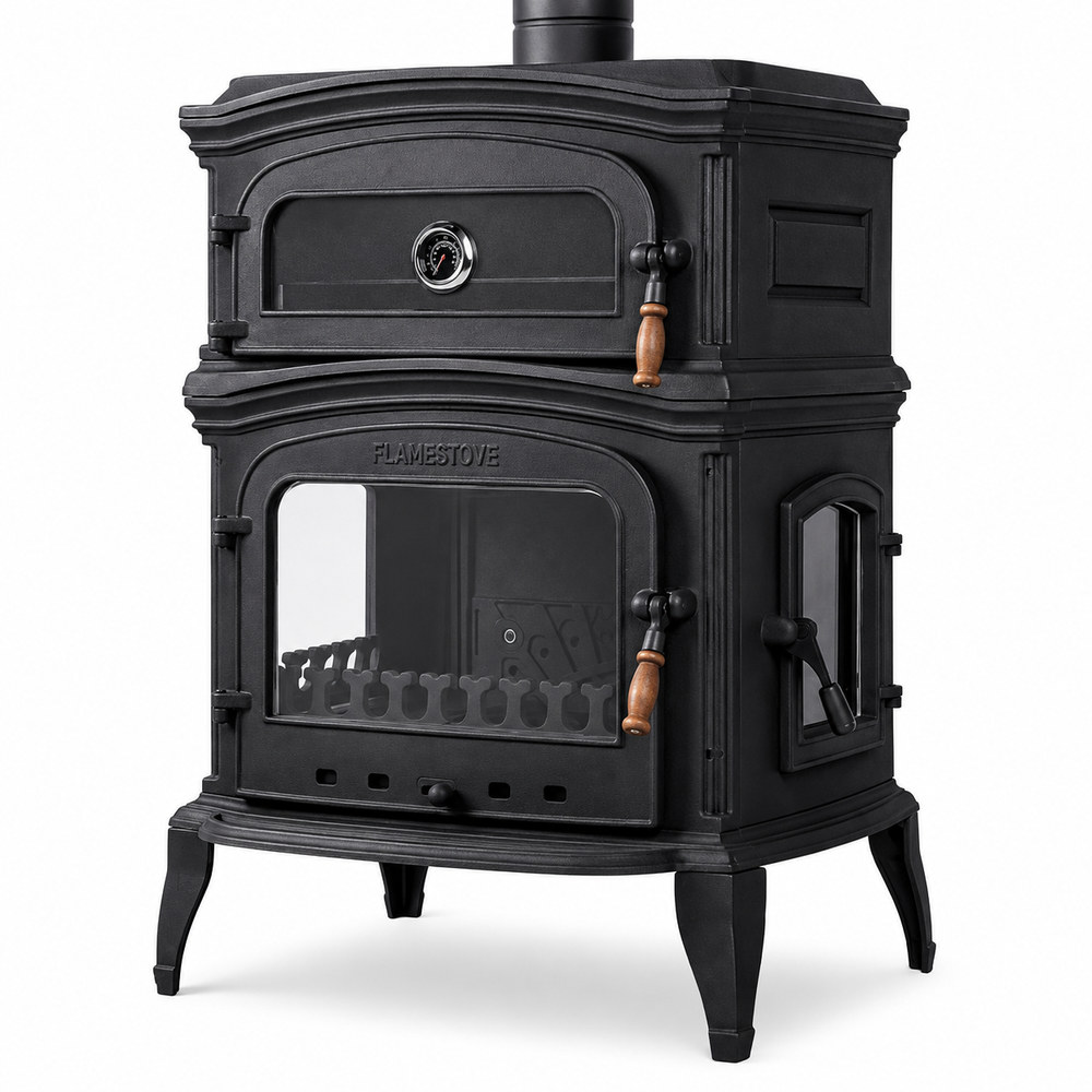 FRS-034YK Fire Stove ALTARA LÜX PREMİUM YK Döküm Soba | Fırınlı ve Çift Yanmalı