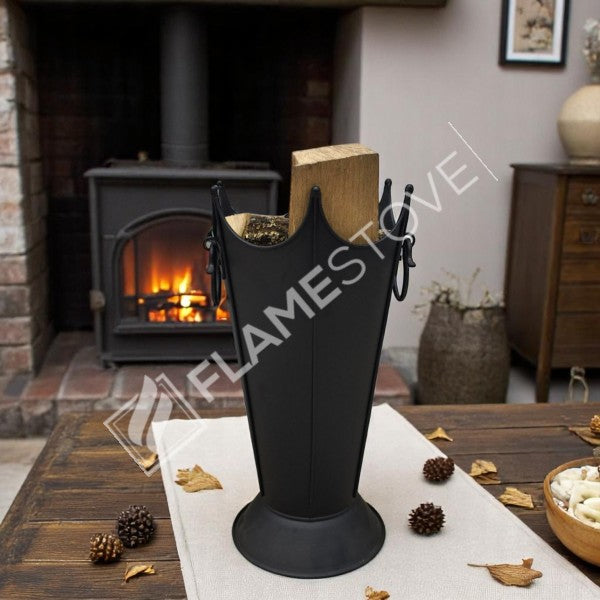 FRS-8192 Fire Stove Mat Siyah Dayanıklı Metal Odunluk