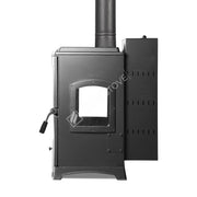 Lodi Lux Pelet Soba: Üç Camlı, Yüksek Verimli, A Sınıfı, 7 kW, Krom Hazneli