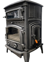 FRS-011YK-AK Fire Stove Sirius Maxi Yan Kapaklı Fırınlı Döküm Soba