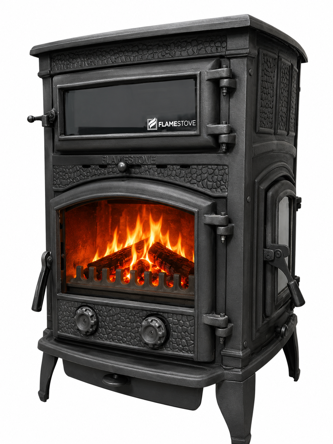 FRS-011YK-AK Fire Stove Sirius Maxi Yan Kapaklı Fırınlı Döküm Soba
