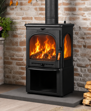 FRS-022ST Fire Stove Modena Lux Style 3 Camlı Yüksek Verimli Odun Kömür Döküm Soba