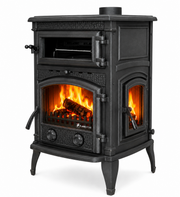 FRS-012YK Fire Stove Sirius Maxi Fırınlı Döküm Odun Kömür Sobası Yüksek Verimli