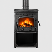 FRS-014YKST Fire Stove Sirius Ultra Yan Kapaklı Odun Hazneli Döküm Soba, Yüksek Verimli Isıtma Çözümü.