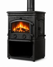 FRS-014YKST Fire Stove Sirius Ultra Yan Kapaklı Odun Hazneli Döküm Soba, Yüksek Verimli Isıtma Çözümü.