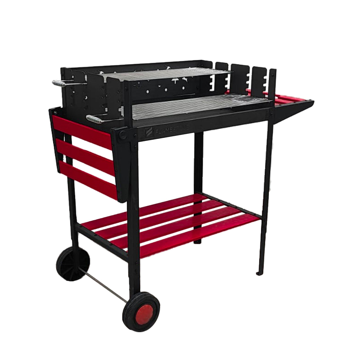 FRS-505Y Fire Stove FRS-504 Yeşil Lüks Tekerlekli Barbekü Mangal, Ayarlanabilir Izgara