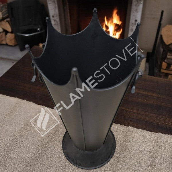 FRS-8192 Fire Stove Mat Siyah Dayanıklı Metal Odunluk