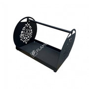FRS-101B Fire Stove Şık Beşik Tasarım Metal Odunluk - Siyah Mat Şömine Odun Taşıyıcı
