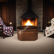 FRS-1343-BAKIR Fire Stove Dayanıklı Bakır Sallanır Kulplu Odun Kovası