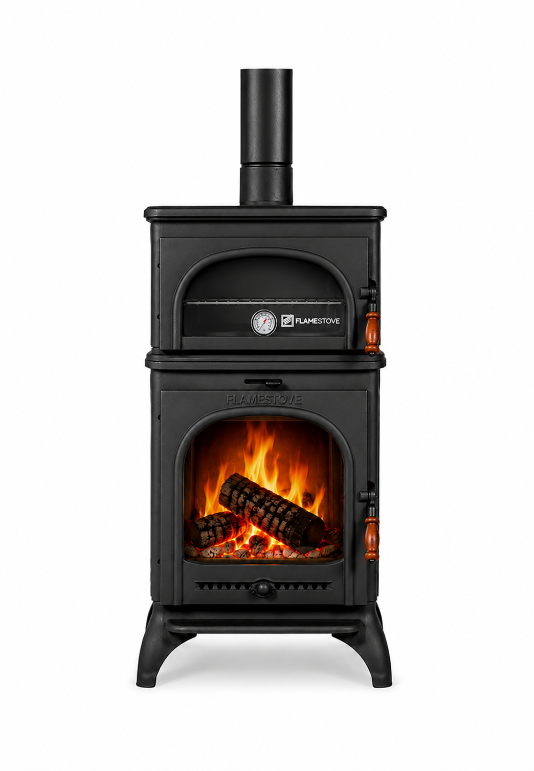 FRS-023 Fire Stove Modena Fırınlı Döküm Soba, Yüksek Verimli Odun Kömür Sobası