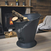 FRS-2330 Fire Stove Mat Siyah Taşınabilir Şömine Odunluk Kömürlük Kovası Ev Aksesuarı