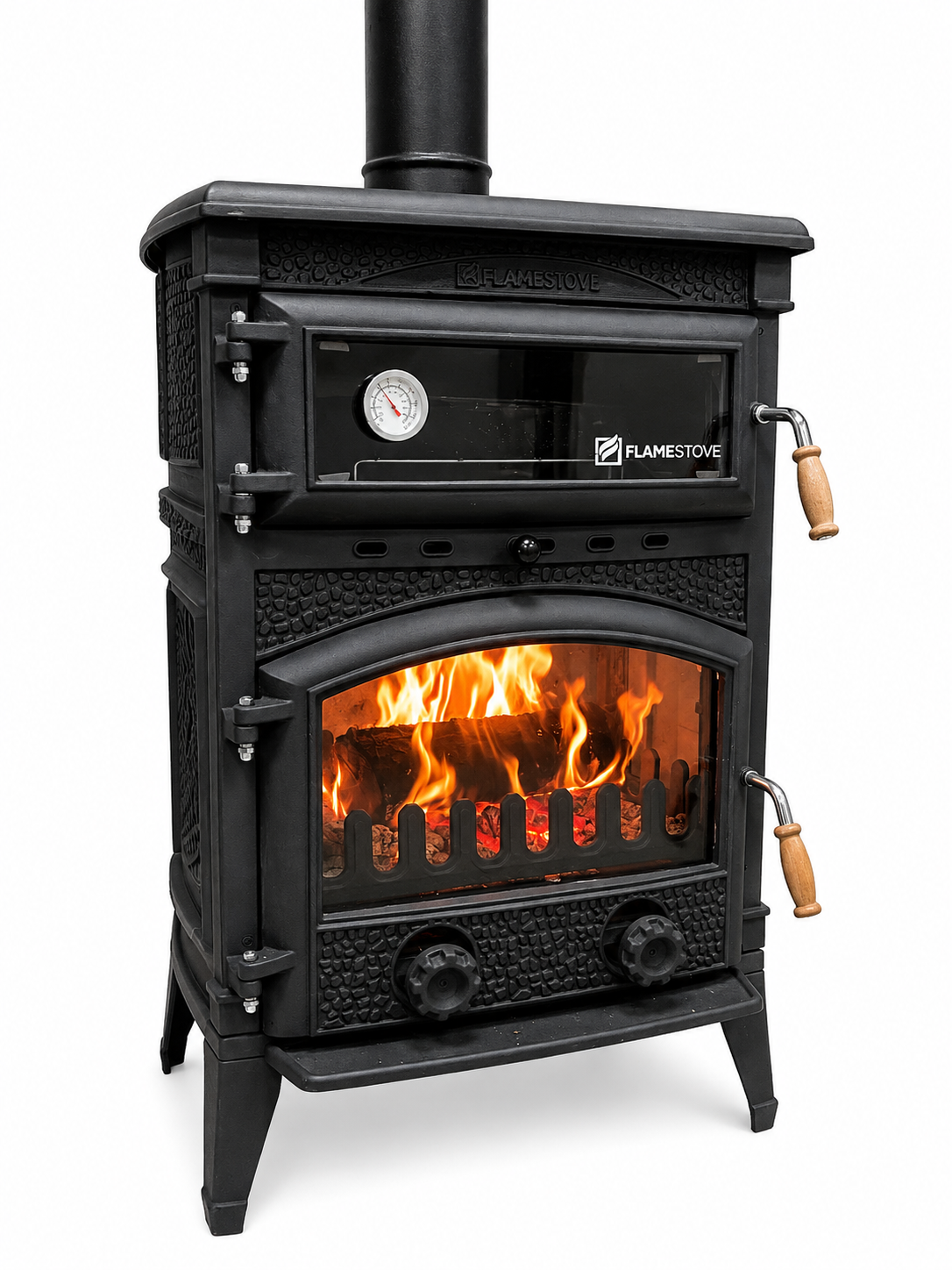 FRS-071YK Fire Stove Fırınlı Döküm Soba Sirius Midi Yan Kapaklı