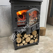 Fire Stove Sirius Maxi Style Fırınlı Döküm Odun Sobası, Çift Yanma, Schott-Robax Cam