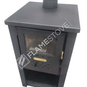 Fire Stove S2 Çelik Soba Seti: Ateş Tuğlalı, Odunluklu, Alüminyum Maşa Takımı
