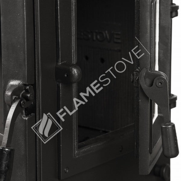 FRS-202YK Fire Stove  Lodi Üç Camlı Yan Yüklemeli Şömine Soba