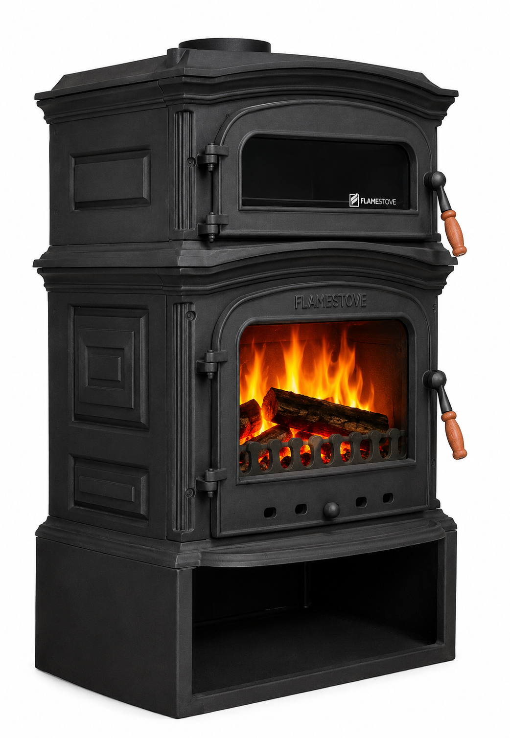 FRS-033YKST Fire Stove Altara Premium YK Döküm Soba: Çift Yanmalı, Fırınlı, Odunluklu
