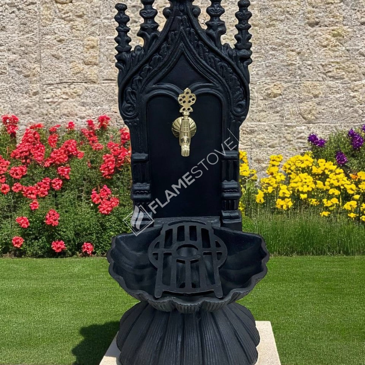 FRS-906 Fire Stove Mat Siyah Midye Alüminyum Bahçe Çeşmesi