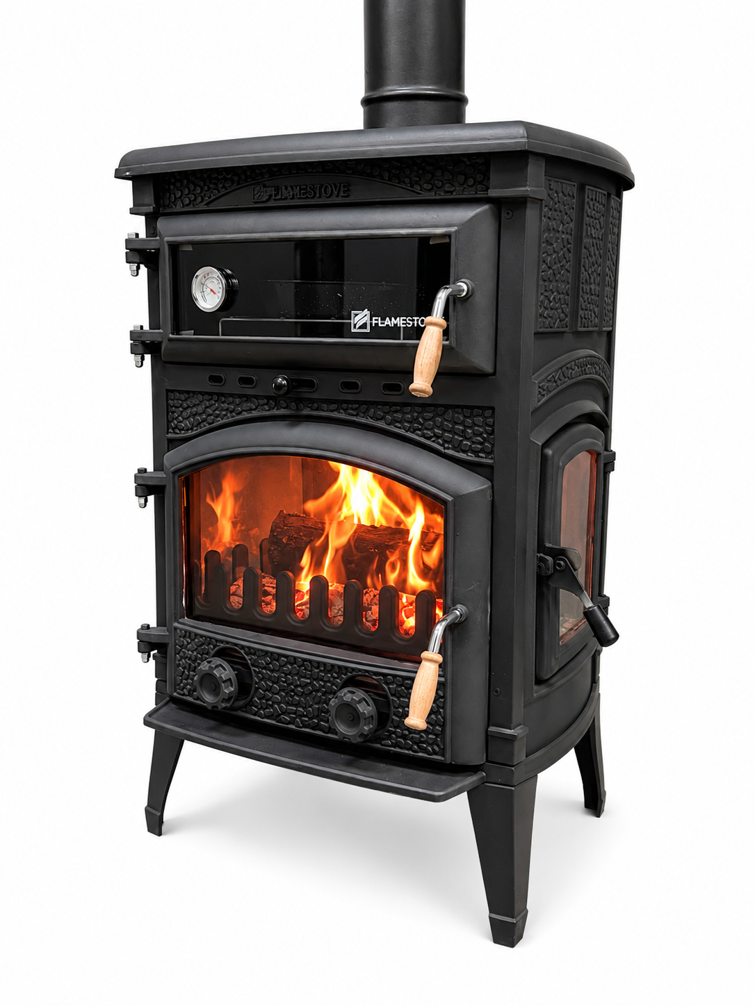 FRS-071YK Fire Stove Fırınlı Döküm Soba Sirius Midi Yan Kapaklı