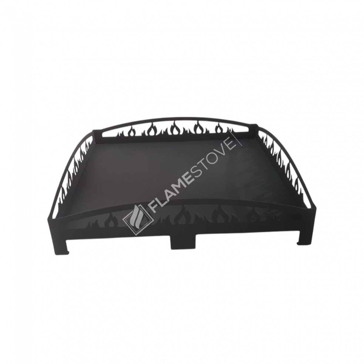 FRS-104A Fire Stove 60x60cm Lazer Kesim Alev Desenli Fırın Boyalı Çelik Soba Altlığı
