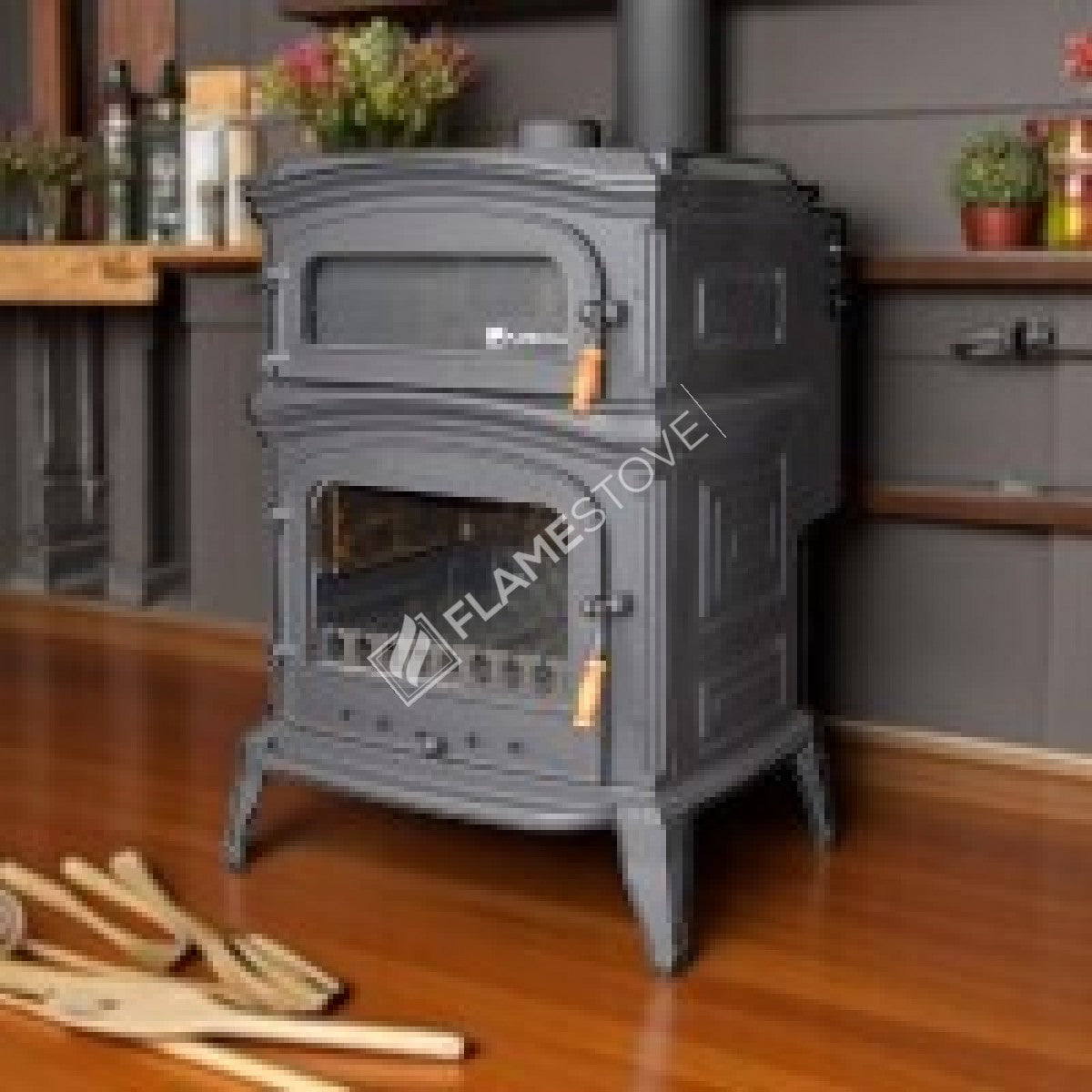 Fire Stove Altara Premium 33 kW Döküm Sulu Isıtma Sobası, Çift Yanma