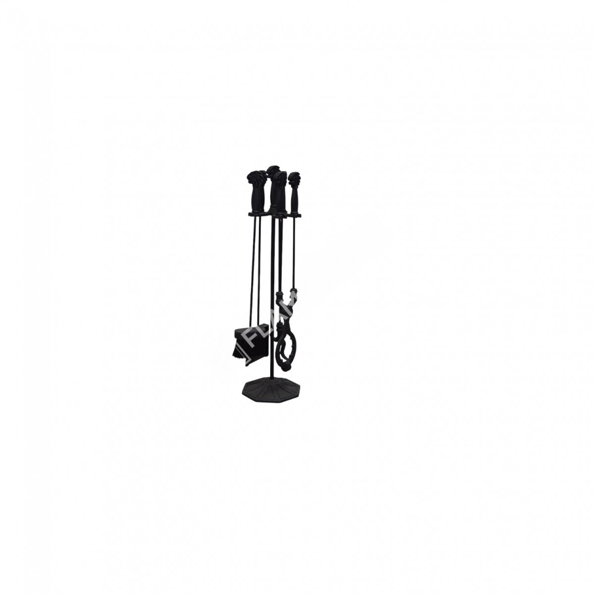 FRS-103A Fire Stove Aslan Başlı Pik Döküm 4'lü Şömine Soba Maşa Takımı Seti