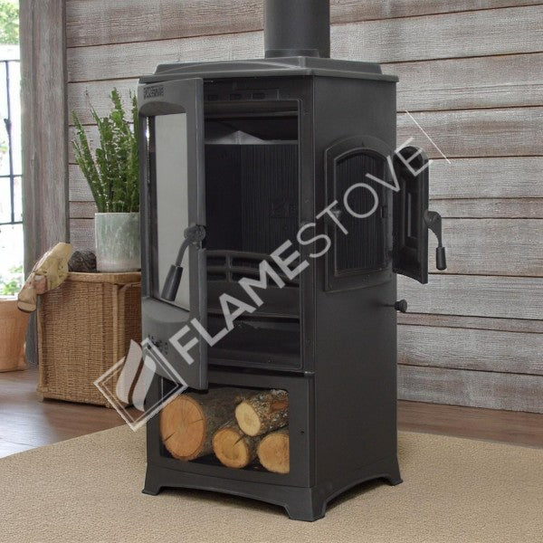 FRS-205YK Fire Stove Lodi Şömine Soba: Yan Yüklemeli, Odunluklu, A Sınıfı, Çift Yanmalı