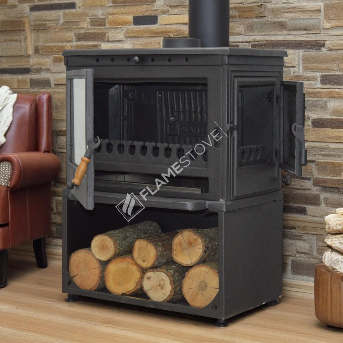 Fire Stove Retro YK FRS-041YKST 10kW Yüksek Verimli Döküm Soba
