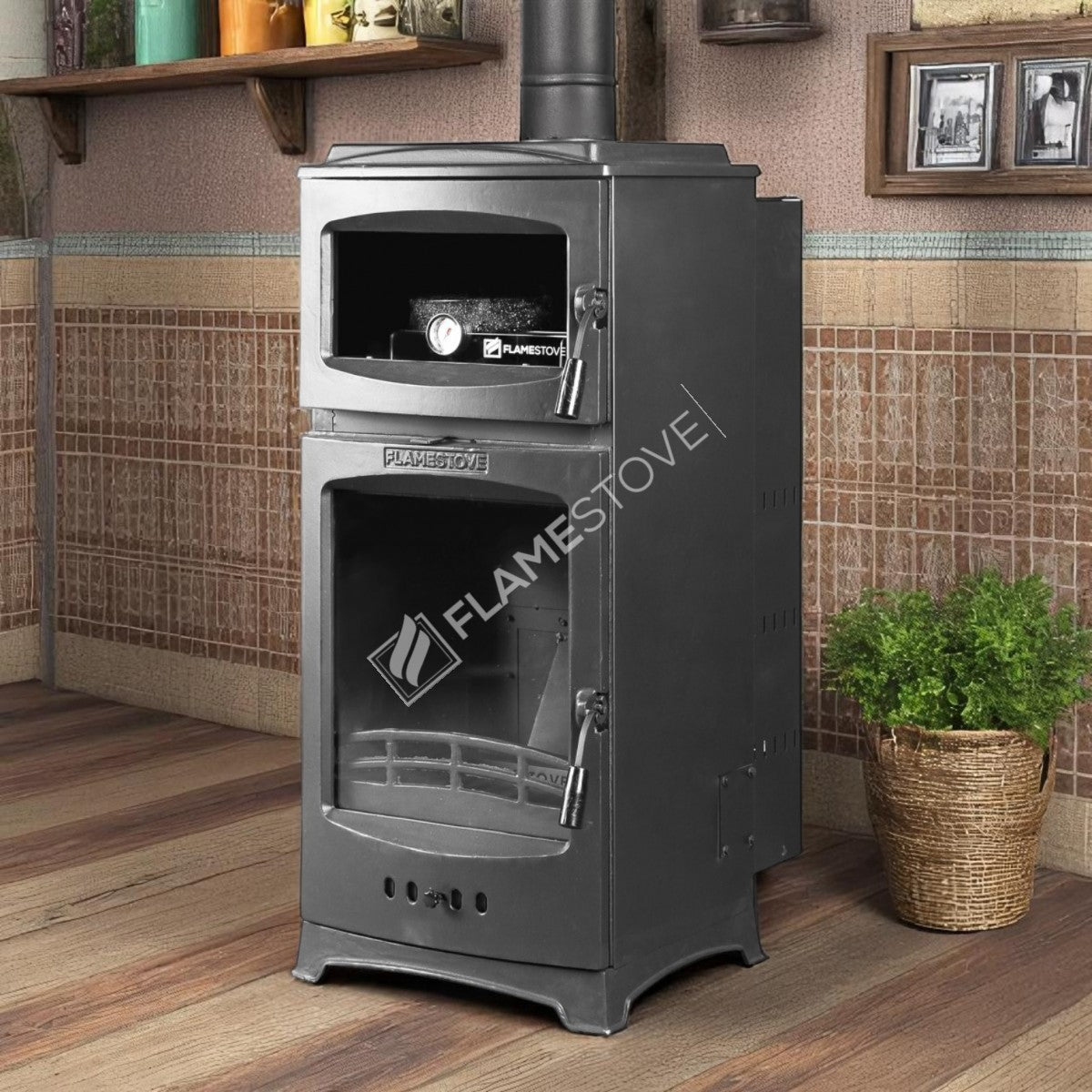 Lodi Gurme Pelet Soba Fırınlı, A Sınıfı, Schott Robax Camlı, 12 kW
