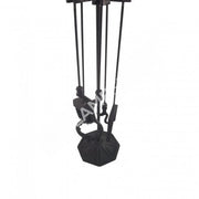 FRS-103D Fire Stove Üstün Pik Döküm Dünya Başlı 4 Parça Soba Maşa Takımı