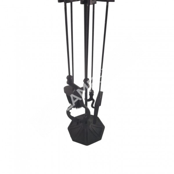 FRS-103D Fire Stove Üstün Pik Döküm Dünya Başlı 4 Parça Soba Maşa Takımı