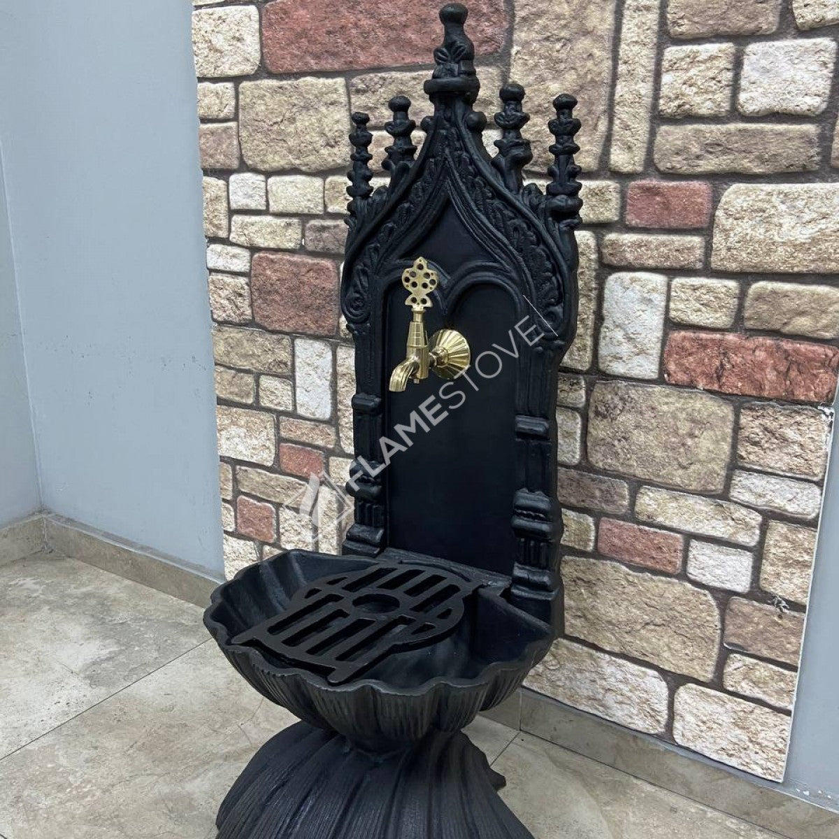 Fire Stove FRS-906 Mat Siyah Midye Alüminyum Bahçe Çeşmesi: Modern, Şık, Dayanıklı