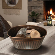 FRS-1343-BAKIR Fire Stove Dayanıklı Bakır Sallanır Kulplu Odun Kovası