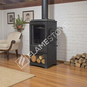 FRS-205YK Fire Stove Lodi Şömine Soba: Yan Yüklemeli, Odunluklu, A Sınıfı, Çift Yanmalı