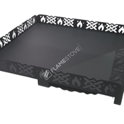 FRS-102Ç Fire Stove 75x75 cm Lazer Kesim Çelik Soba Altlığı