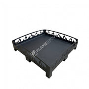 FRS-108A Fire Stove Dayanıklı Lazer Kesim Alev Desenli 50x50 cm Soba Altlığı