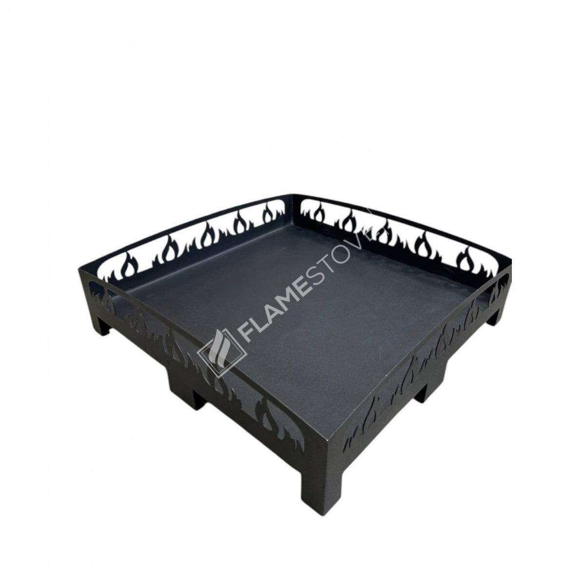 FRS-108A Fire Stove Dayanıklı Lazer Kesim Alev Desenli 50x50 cm Soba Altlığı