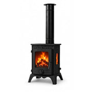 FRS-052 Fire Stove Minör Lüx 3 Camlı Döküm Soba: Yüksek Verimli Odun & Kömür Isıtıcı, A Sınıfı