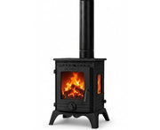 FRS-052 Fire Stove Minör Lüx 3 Camlı Döküm Soba: Yüksek Verimli Odun & Kömür Isıtıcı, A Sınıfı