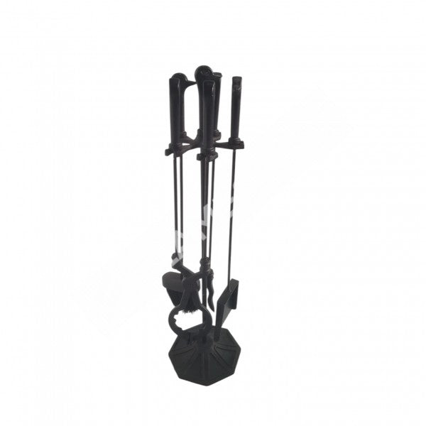 FRS-103Ö Fire Stove Ördek Başlı 4'lü Pik Döküm Maşa Takımı: Şömine ve Barbekü İçin Ergonomik Set