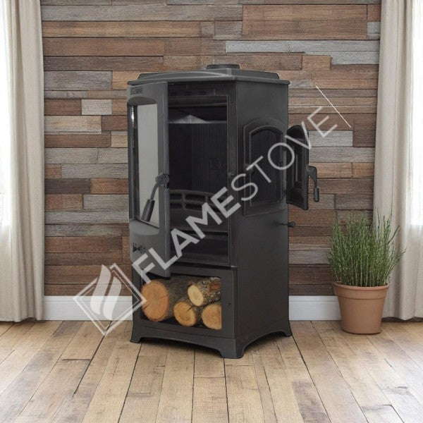 FRS-205YK Fire Stove Lodi Şömine Soba: Yan Yüklemeli, Odunluklu, A Sınıfı, Çift Yanmalı
