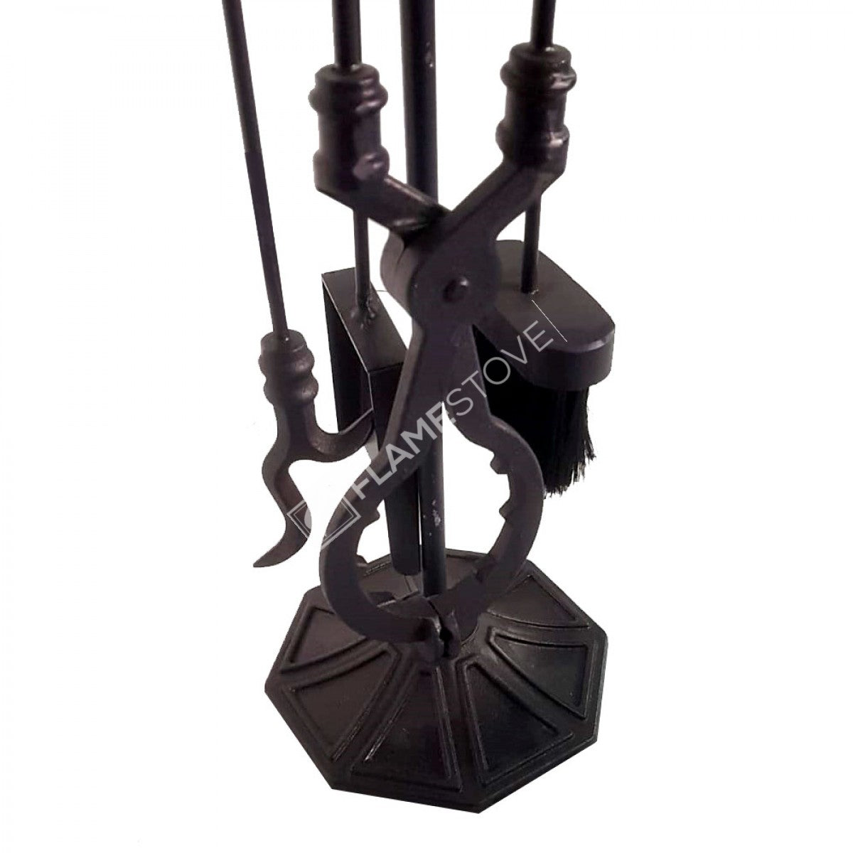 FRS-103Y Fire Stove Yuvarlak Başlı Ergonomik Pik Döküm Soba Maşa Takımı 4'lü Set