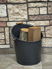 FRS-2250 MAT SİYAH Fire Stove Mat Siyah Tutma Kollu Odun Kovası