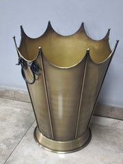 FR-8193 Fire Stove Lüks Gold Odunluk: Modern ve şık döküm odun kovası, iç ve dış mekan kullanımı için ideal.