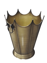 FR-8193 Fire Stove Lüks Gold Odunluk: Modern ve şık döküm odun kovası, iç ve dış mekan kullanımı için ideal.