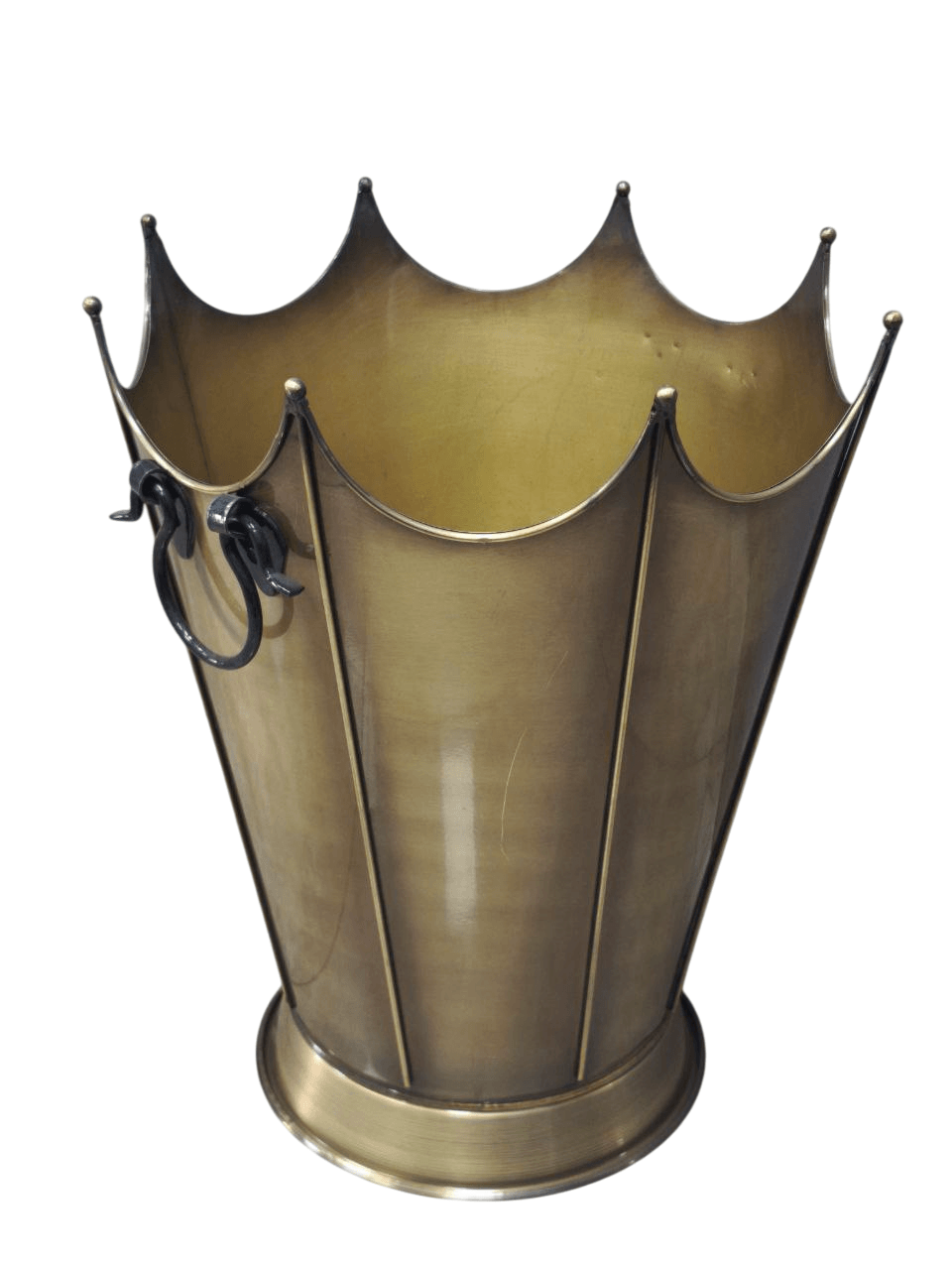 FR-8193 Fire Stove Lüks Gold Odunluk: Modern ve şık döküm odun kovası, iç ve dış mekan kullanımı için ideal.