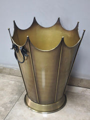 FR-8193 Fire Stove Lüks Gold Odunluk: Modern ve şık döküm odun kovası, iç ve dış mekan kullanımı için ideal.