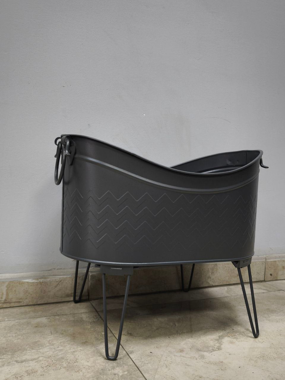 FRS-14910 Fire Stove Siyah Yüksek Ayaklı Odun Kovası